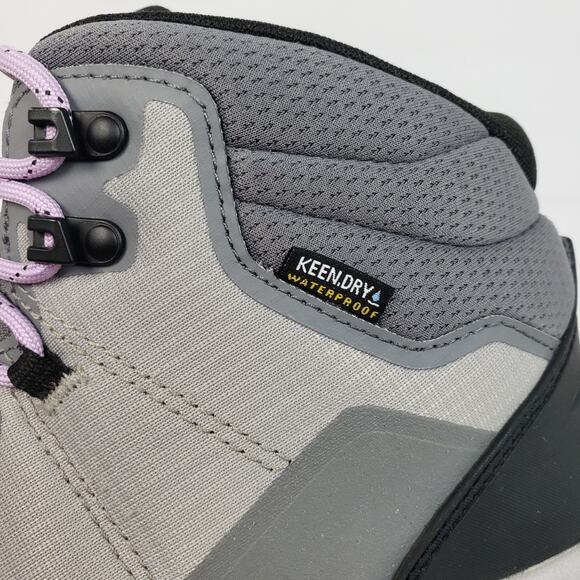 Keen Tempo Mid Womens Size 9.5 Gray Keendry Waterproof Hiking Trail Boot Shoes - Picture 11 of 13